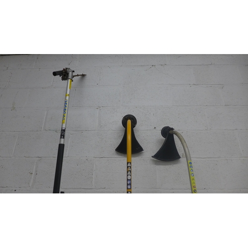 5187 - Three petrol garden tools including Qualcast CDB30A 29.9cc grass strimmer, a Ryobi CS30 strimmer and... 