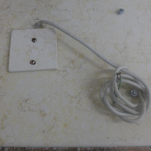 5193 - A 120cm x 40cm Mermo-Lux Leskovac marble radiator (230V) with wall brackets and fixings