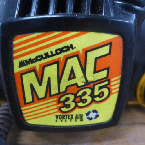 5186 - A McCulloch Mac 335 vortex air system petrol driven chainsaw