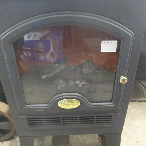 5228 - A Warmley cast iron effect electric fireplace heater