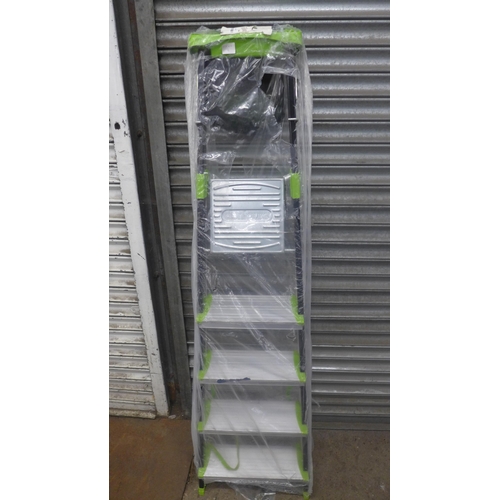 3 Sets of Ladders including telescopic, safety steps and a 5 rung ...