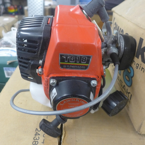 3 Kawasaki engines - model TD40, TG18, TD40