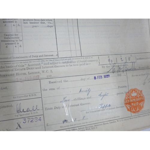 2088 - Paper ephemera: A box file of deeds, indentures, etc. (early 1800's onwards)