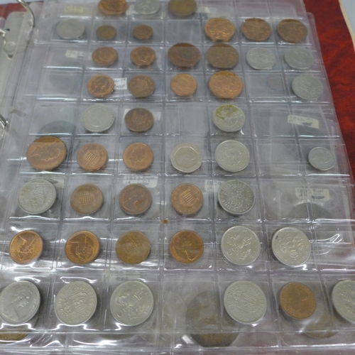 2102 - Coins: An album of GB coins, George III onwards