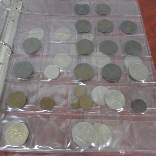 2102 - Coins: An album of GB coins, George III onwards