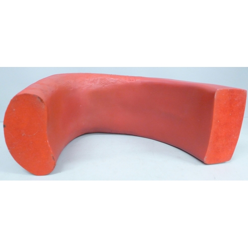 2117 - A Govinder Nazran (1964-2008) limited edition figure of a red cat, no. 124/500, 23cms h