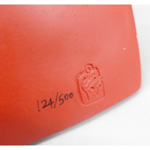 2117 - A Govinder Nazran (1964-2008) limited edition figure of a red cat, no. 124/500, 23cms h