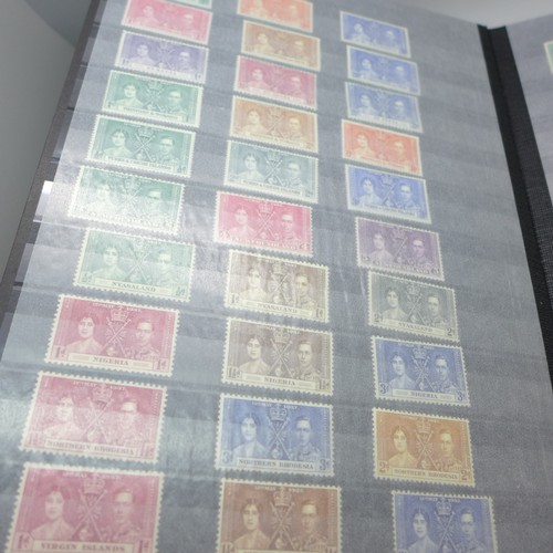 2100 - Stamps: 1946 Commonwealth Victory stamps mint, in Savoy album (complete set), 1953 Coronation mint c... 