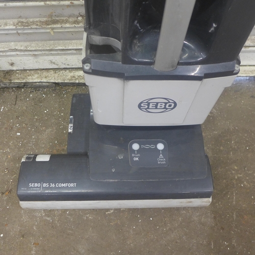 5121 - A Sebo BS 36 Comfort commercial vacuum cleaner and a Efbe-Schatt steam mop