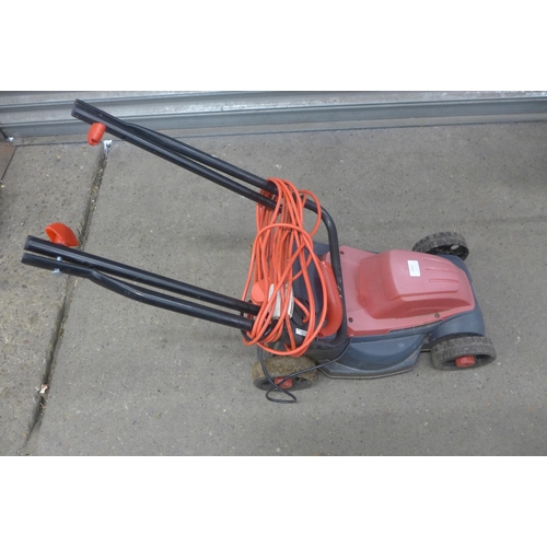5144 - Two electric lawn mowers including Qualcast and Sovereign (no collection boxes)