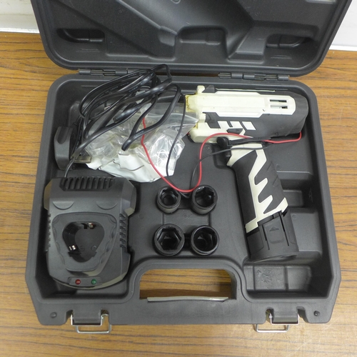 5044 - A cased sample 12.6V cordless impact driver with sockets, battery and charger  *This lot is subject ... 