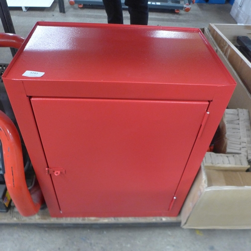 A sample metal tool cabinet and three drawer tool box *This lot is ...