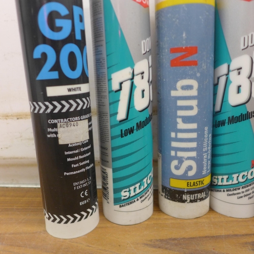 5095 - Nine assorted tubes of sealer/fillers, unused