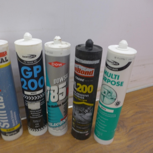 5095 - Nine assorted tubes of sealer/fillers, unused