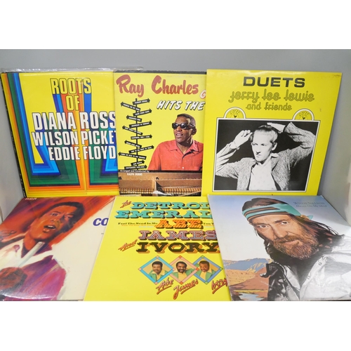 2101 - Twenty vinyl LP records, rock, soul, blues artists including Van Morrison, John Lennon, BB King, and... 