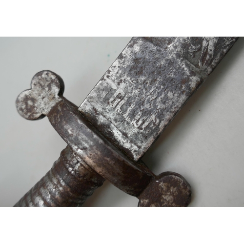 2131 - A Spanish dagger blade marked 1877 Toledo  **PLEASE NOTE THIS LOT IS NOT AVAILABLE FOR PACKING AND P... 
