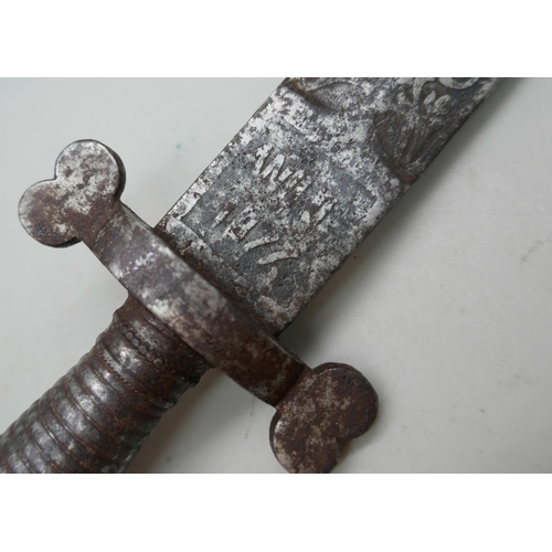 2131 - A Spanish dagger blade marked 1877 Toledo  **PLEASE NOTE THIS LOT IS NOT AVAILABLE FOR PACKING AND P... 
