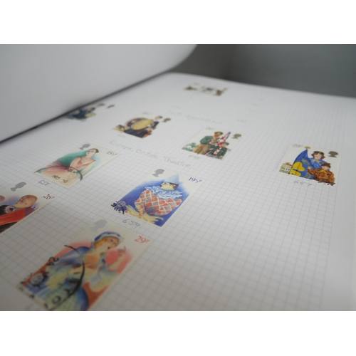 2158 - A large collection of 20th Century stamps including four albums and loose. Together with Stanley Gib... 