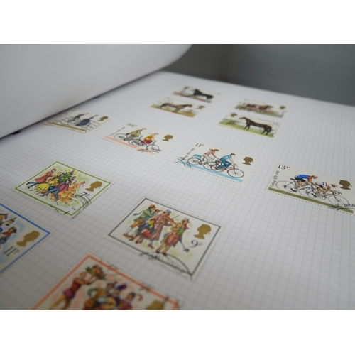 2158 - A large collection of 20th Century stamps including four albums and loose. Together with Stanley Gib... 