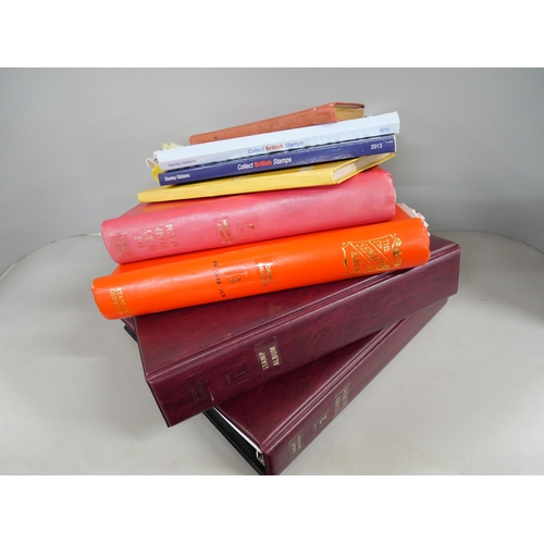 2158 - A large collection of 20th Century stamps including four albums and loose. Together with Stanley Gib... 