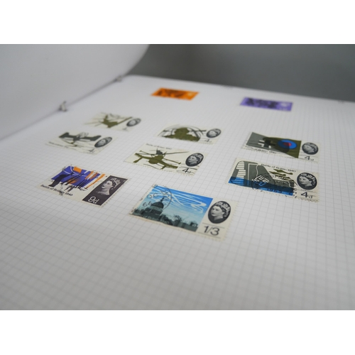 2158 - A large collection of 20th Century stamps including four albums and loose. Together with Stanley Gib... 