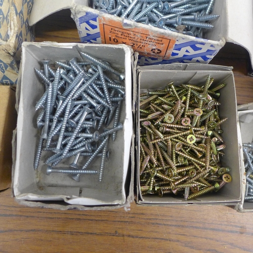 5008 - A large quantity of various size wood screws