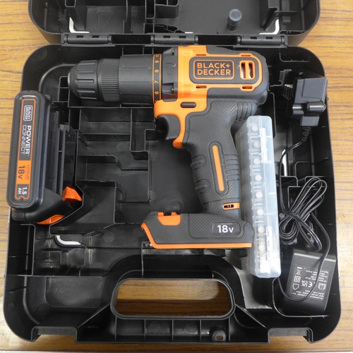 5011 - A Black and Decker BDCR0518, 18V random orbital sander and a Black and Decker BCD7005, 18V drill wit... 