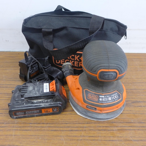 5011 - A Black and Decker BDCR0518, 18V random orbital sander and a Black and Decker BCD7005, 18V drill wit... 