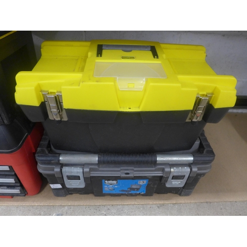 5053A - Five various tool boxes including Stanley Fat Max, Draper, Mac Allister and ZAG