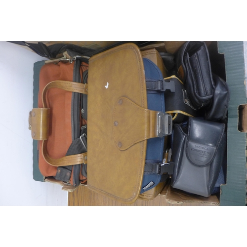 5065 - A collection of assorted camera cases and bags including Canon, Samsonite, etc.