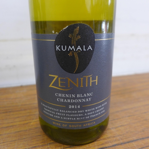 5066 - Four bottles of assorted alcohol including Kumala Zenith Chenin Blanc Chardonnay, Asti sweet wine, M... 
