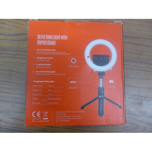 5084 - 2 MPOW ring lights with tripod stands, both boxed