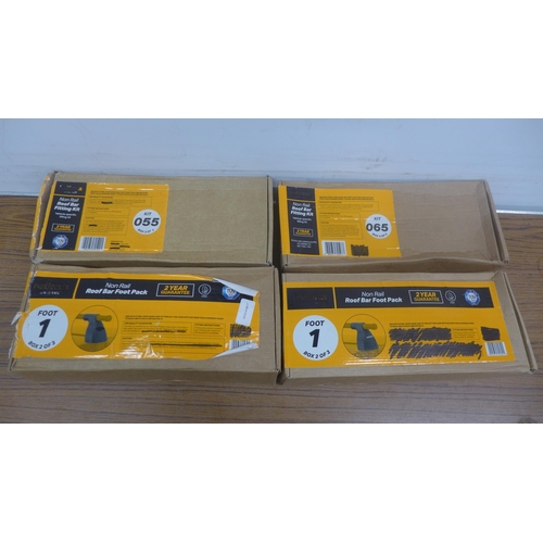 5089 - Two sets of Exodus roof bar fixing kits (C571 and C591) and four assorted sets of Halfords non-rail ... 
