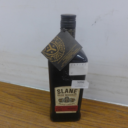 5096 - A bottle of Slane triple casked Irish whiskey and a bottle of mandarin gin liqueur