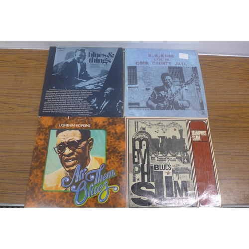 5097 - Over 80 jazz and blues LP records including B.B. King, Memphis Slim, Billie Holiday, Lou Rawls etc.