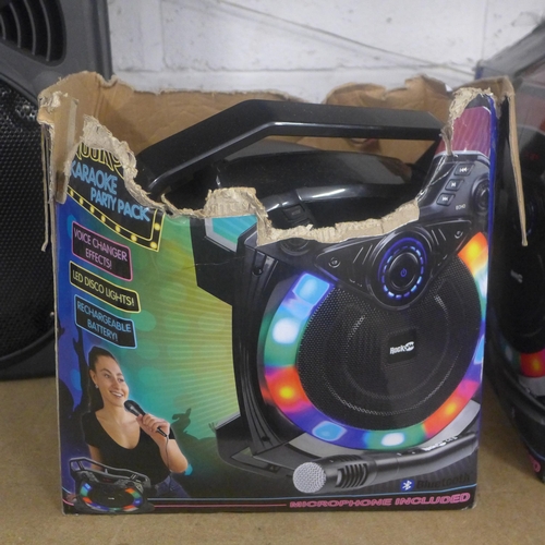 5115 - 2 Rock Jam karaoke party packs and a Mak PA-Port12ECO PA speaker