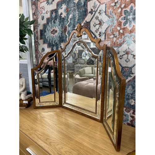 3007 - A gilt effect dressing mirror