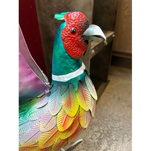 3029 - A rainbow metal Cockerel