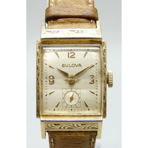 7054B - A Bulova wristwatch, case 22mm