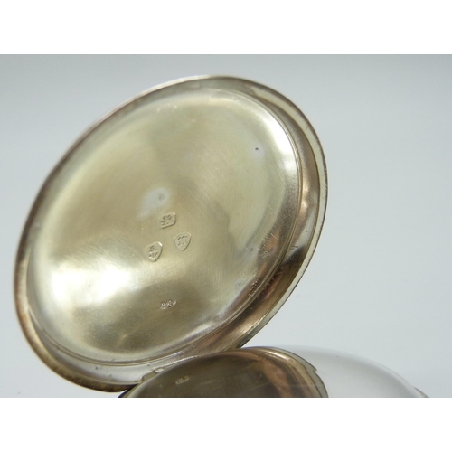 7117 - A silver open face pocket watch, movement signed Skarratt, Worcester, Birmingham 1884 hallmarks