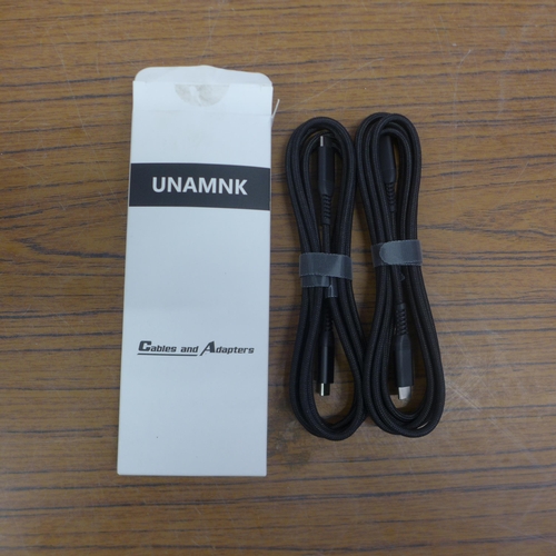 5053 - 50 boxed twin packs of fast charging USB-C to USB-C cables (100 cables in total)
