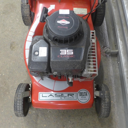 5177 - A laser self propelled petrol lawnmower with a Briggs & Stratton 35 classic engine and grass box