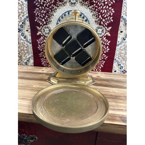 3010 - A gold effect multi dial mantel clock