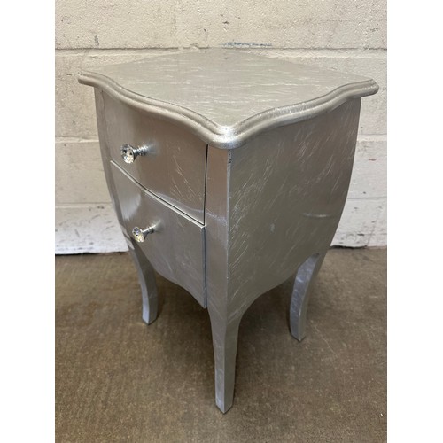 3034 - A silver gilt leaf 2 drawer