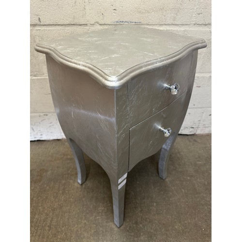3034 - A silver gilt leaf 2 drawer