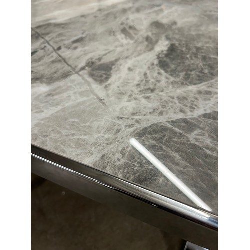 3047 - A Vanquish marble top coffee table with chrome base *This lot is subject to VAT