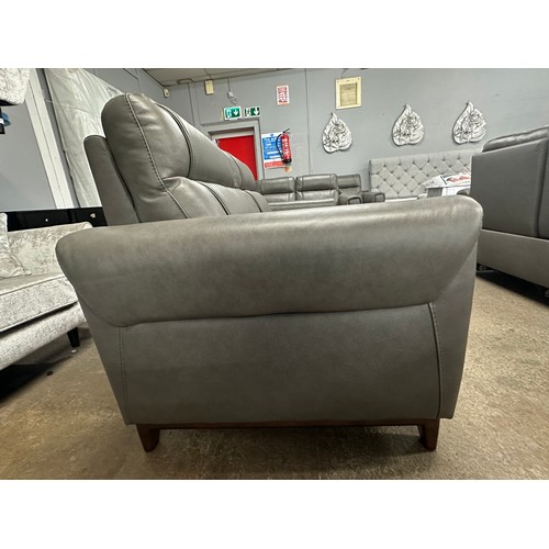 3065 - Aiden & Ivy Spencer dark grey leather 2.5 seater electric reclining sofa, original RRP £783.33 + VAT... 