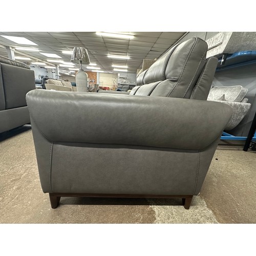 3065 - Aiden & Ivy Spencer dark grey leather 2.5 seater electric reclining sofa, original RRP £783.33 + VAT... 