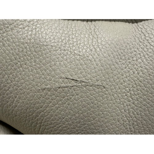 3112 - Fletcher 3 seater cream leather power reclining sofa, (marked) original RRP £1041.66 + VAT (4229-23)... 