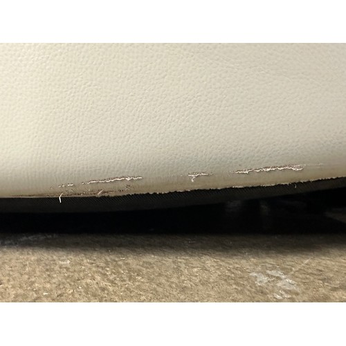 3112 - Fletcher 3 seater cream leather power reclining sofa, (marked) original RRP £1041.66 + VAT (4229-23)... 